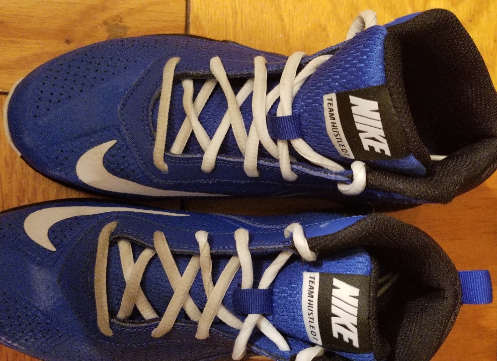 Nike Boys High Top Blue Sneakers Size 6 Y